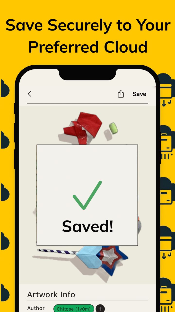 Saved confirmation screen in KidsGallery